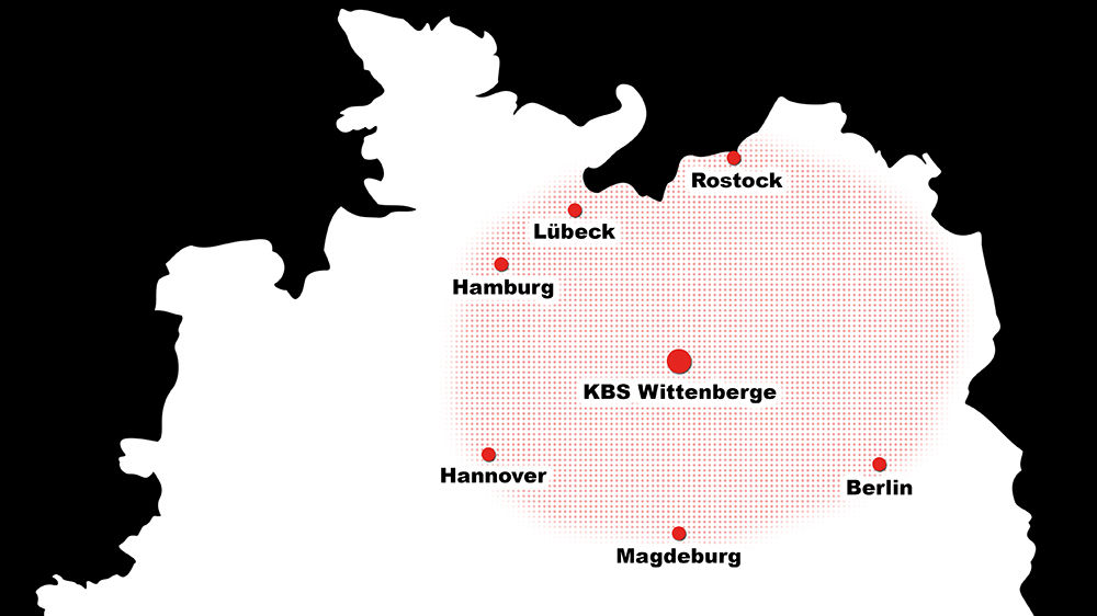 Reichweite Hamburg Hannover Magdeburg Berlin Rostock Lübeck
