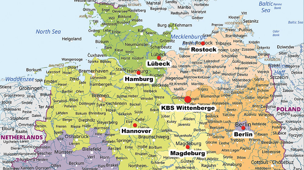 Karte: Reichweite Hamburg Hannover Magdeburg Berlin Rostock Lübeck